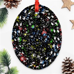 Universe Star Planet Galaxy Oval Filigree Ornament (two Sides)