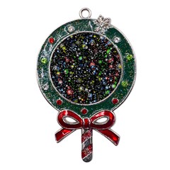 Universe Star Planet Galaxy Metal X mas Lollipop With Crystal Ornament by Ravend