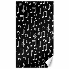 Chalk Music Notes Signs Seamless Pattern Canvas 40  X 72  by Ravend