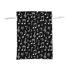 Chalk Music Notes Signs Seamless Pattern Lightweight Drawstring Pouch (l) by Ravend