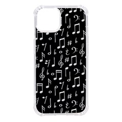 Chalk Music Notes Signs Seamless Pattern Iphone 14 Tpu Uv Print Case by Ravend