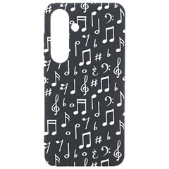 Chalk Music Notes Signs Seamless Pattern Samsung Galaxy S24 6 2 Inch Black Tpu Uv Case by Ravend