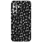 Chalk Music Notes Signs Seamless Pattern Samsung Galaxy S24 6.2 Inch Black TPU UV Case Front