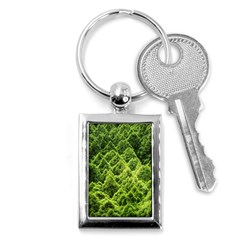 Green Pine Forest Key Chain (rectangle) by Ravend