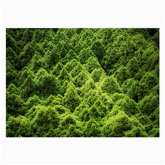 Green Pine Forest Large Glasses Cloth (2 Sides) by Ravend