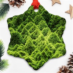 Green Pine Forest Ornament (snowflake)