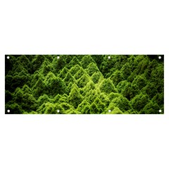 Green Pine Forest Banner And Sign 8  X 3  by Ravend