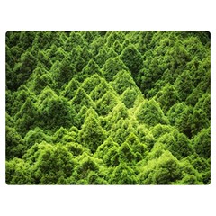 Green Pine Forest Premium Plush Fleece Blanket (extra Small) by Ravend