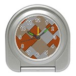 Abstract Pattern Line Art Design Decoration Travel Alarm Clock Front