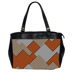 Abstract Pattern Line Art Design Decoration Oversize Office Handbag (2 Sides) by Ravend