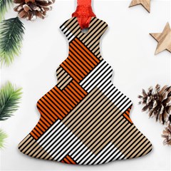 Abstract Pattern Line Art Design Decoration Christmas Tree Ornament (two Sides)