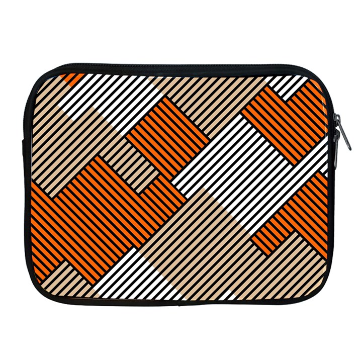 Abstract Pattern Line Art Design Decoration Apple iPad 2/3/4 Zipper Cases