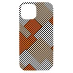 Abstract Pattern Line Art Design Decoration iPhone 15 Black UV Print PC Hardshell Case Front