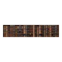 Old Bookshelf Orderly Antique Books Velvet Scrunchie by Ravend