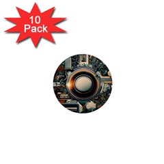 Technology Robot Internet Processor 1  Mini Magnet (10 Pack)  by Ravend