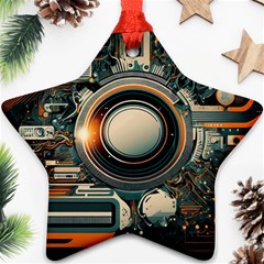 Technology Robot Internet Processor Star Ornament (two Sides)