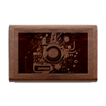 Technology Robot Internet Processor Wood Oval USB Flash Drive Box