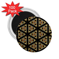 Pattern Stained Glass Triangles 2 25  Magnets (100 Pack)  by HermanTelo