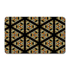 Pattern Stained Glass Triangles Magnet (rectangular) by HermanTelo