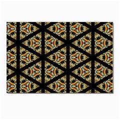 Pattern Stained Glass Triangles Postcard 4 x 6  (pkg Of 10) by HermanTelo