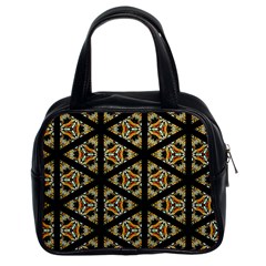 Pattern Stained Glass Triangles Classic Handbag (two Sides)