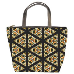 Pattern Stained Glass Triangles Bucket Bag