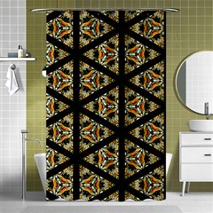 Pattern Stained Glass Triangles Shower Curtain 48  X 72  (small)  by HermanTelo