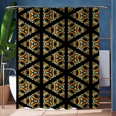 Pattern Stained Glass Triangles Shower Curtain 60  X 72  (medium) 