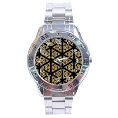 Pattern Stained Glass Triangles Stainless Steel Analogue Watch