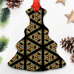 Pattern Stained Glass Triangles Ornament (christmas Tree) 