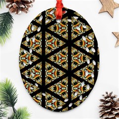 Pattern Stained Glass Triangles Ornament (oval Filigree)