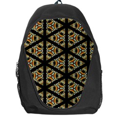 Pattern Stained Glass Triangles Backpack Bag by HermanTelo