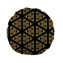 Pattern Stained Glass Triangles Standard 15  Premium Round Cushions