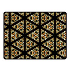 Pattern Stained Glass Triangles Two Sides Fleece Blanket (small)