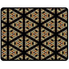 Pattern Stained Glass Triangles Two Sides Fleece Blanket (medium)