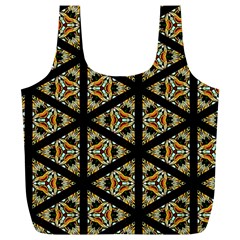 Pattern Stained Glass Triangles Full Print Recycle Bag (xl)