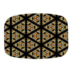 Pattern Stained Glass Triangles Mini Square Pill Box by HermanTelo