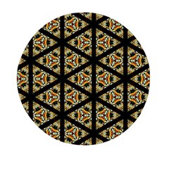 Pattern Stained Glass Triangles Mini Round Pill Box (pack Of 5)