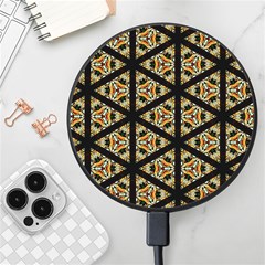 Pattern Stained Glass Triangles Wireless Fast Charger(black)