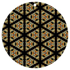 Pattern Stained Glass Triangles Uv Print Acrylic Ornament Round