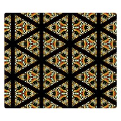 Pattern Stained Glass Triangles Premium Plush Fleece Blanket (small)