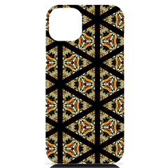 Pattern Stained Glass Triangles Iphone 14 Plus Black Uv Print Case