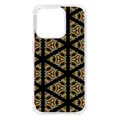 Pattern Stained Glass Triangles Iphone 14 Pro Tpu Uv Print Case by HermanTelo