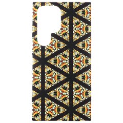 Pattern Stained Glass Triangles Samsung Galaxy S24 Ultra 6 9 Inch Black Tpu Uv Case by HermanTelo