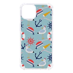 Nautical Marine Symbols Seamless Pattern Iphone 13 Tpu Uv Print Case by Hannah976