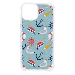 Nautical Marine Symbols Seamless Pattern Iphone 13 Mini Tpu Uv Print Case by Hannah976