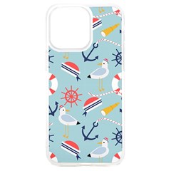 Nautical Marine Symbols Seamless Pattern Iphone 15 Plus Tpu Uv Print Case by Hannah976