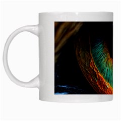 Eye Bird Feathers Vibrant White Mug