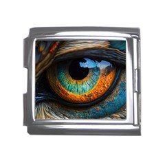 Eye Bird Feathers Vibrant Mega Link Italian Charm (18mm) by Hannah976