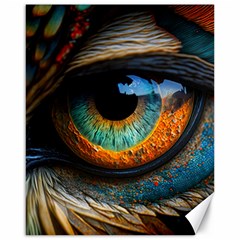 Eye Bird Feathers Vibrant Canvas 16  X 20  by Hannah976